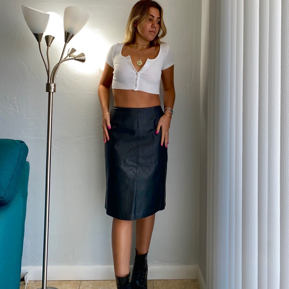 INC Leather Skirt